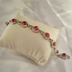 New Vintage Charles Winston Cubic Zirconias Silver DESIGNER Bracelet